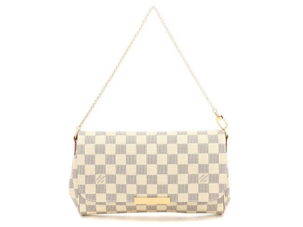 LOUIS VUITTON Bag Favorite Shoulder Damier Azur White